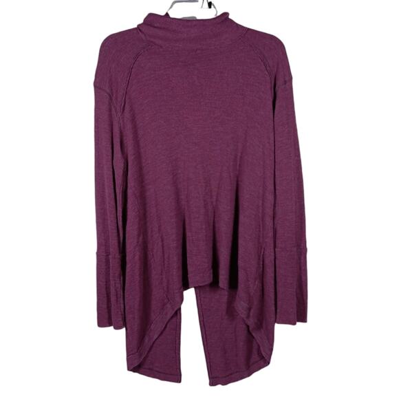 Free People We the Free Split Back Turtleneck Purple size Large - Picture 3 of 7